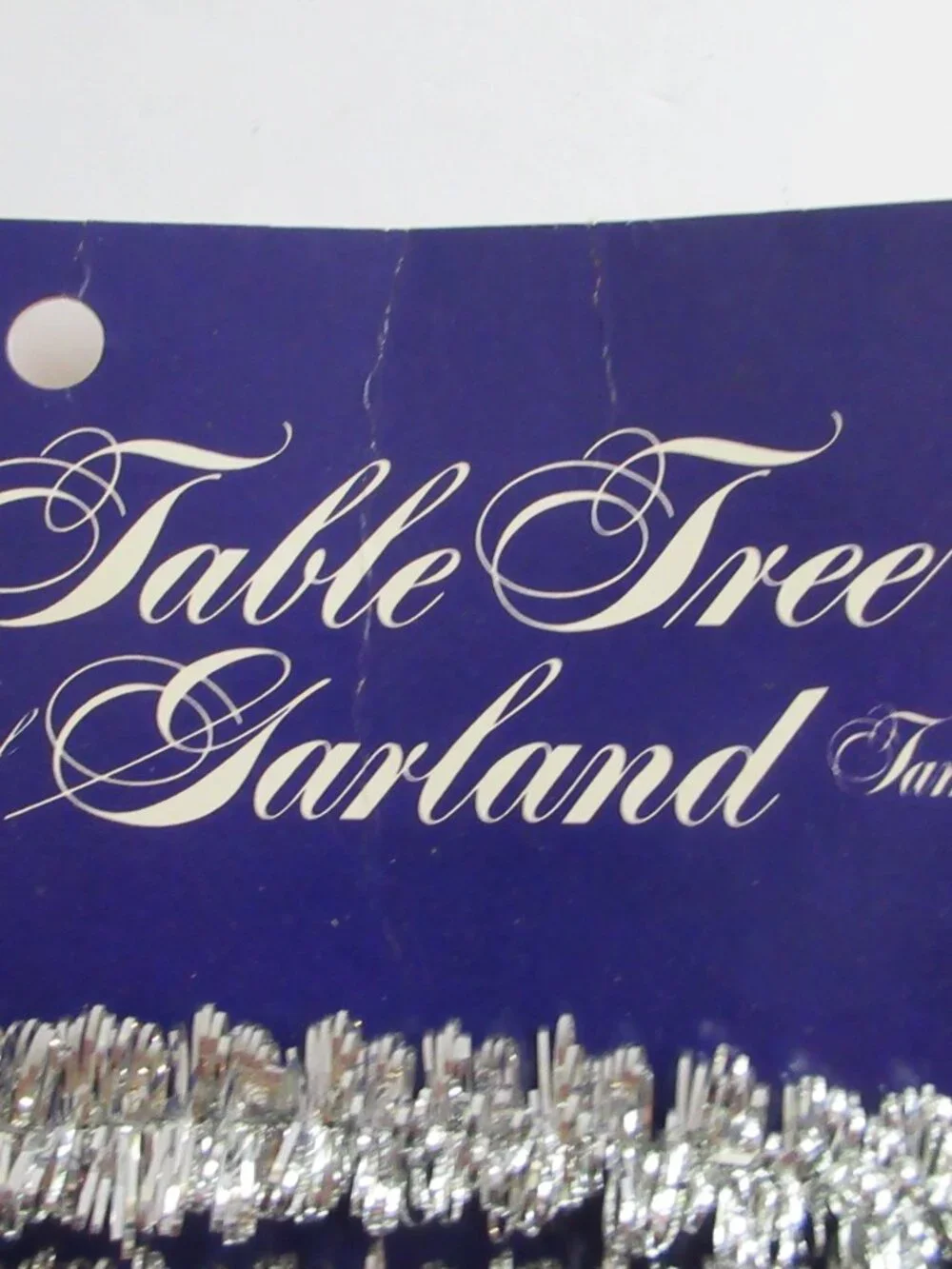 Brite Star Table Tree Mini Garland Silver 18 ft x 1/2